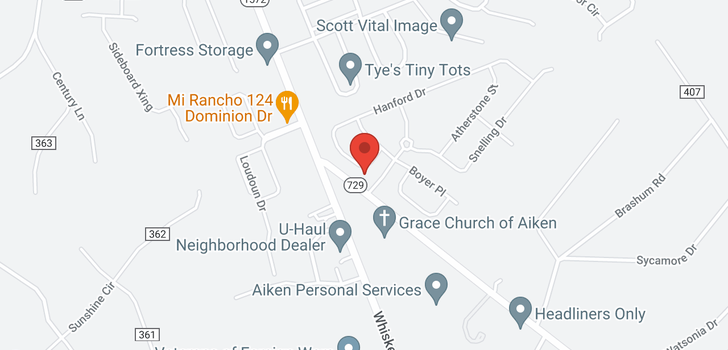 map of 7033 Hanford Drive, Aiken, SC 29803